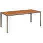 vidaXL 9-tlg. Garten-Essgruppe mit Kissen Grau Poly Rattan vidaXL 9-tlg. Garten-Essgruppe mit Kissen Grau Poly Rattan