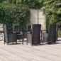 vidaXL 7-tlg. Garten-Essgruppe mit Kissen Schwarz Poly Rattan vidaXL 7-tlg. Garten-Essgruppe mit Kissen Schwarz Poly Rattan