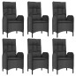 vidaXL 7-tlg. Garten-Essgruppe mit Kissen Schwarz Poly Rattan vidaXL 7-tlg. Garten-Essgruppe mit Kissen Schwarz Poly Rattan