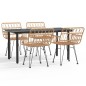 vidaXL 5-tlg. Garten-Essgruppe Poly Rattan vidaXL 5-tlg. Garten-Essgruppe Poly Rattan