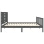 vidaXL Massivholzbett mit Kopfteil Grau 200x200 cm vidaXL Massivholzbett mit Kopfteil Grau 200x200 cm