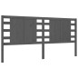 vidaXL Massivholzbett mit Kopfteil Grau 200x200 cm vidaXL Massivholzbett mit Kopfteil Grau 200x200 cm