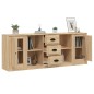 vidaXL Sideboards 3 Stk. Sonoma-Eiche Holzwerkstoff vidaXL Sideboards 3 Stk. Sonoma-Eiche Holzwerkstoff
