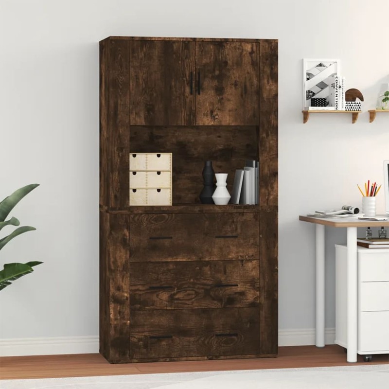 vidaXL Highboard Räuchereiche Holzwerkstoff vidaXL Highboard Räuchereiche Holzwerkstoff