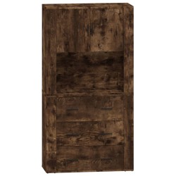 vidaXL Highboard Räuchereiche Holzwerkstoff