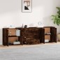 vidaXL Sideboards 3 Stk. Räuchereiche Holzwerkstoff vidaXL Sideboards 3 Stk. Räuchereiche Holzwerkstoff