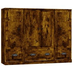 vidaXL Highboards 3 Stk. Räuchereiche Holzwerkstoff