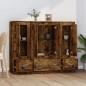 vidaXL Highboards 3 Stk. Räuchereiche Holzwerkstoff vidaXL Highboards 3 Stk. Räuchereiche Holzwerkstoff