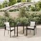 vidaXL 3-tlg. Garten-Essgruppe mit Kissen Schwarz Poly Rattan vidaXL 3-tlg. Garten-Essgruppe mit Kissen Schwarz Poly Rattan