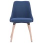 Esszimmerstühle 2 Stk. Blau Stoff Esszimmerstühle 2 Stk. Blau Stoff