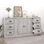 vidaXL Sideboards 3 Stk. Grau Sonoma Holzwerkstoff vidaXL Sideboards 3 Stk. Grau Sonoma Holzwerkstoff