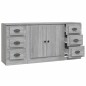 vidaXL Sideboards 3 Stk. Grau Sonoma Holzwerkstoff vidaXL Sideboards 3 Stk. Grau Sonoma Holzwerkstoff