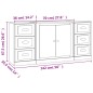 vidaXL Sideboards 3 Stk. Grau Sonoma Holzwerkstoff vidaXL Sideboards 3 Stk. Grau Sonoma Holzwerkstoff