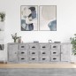 vidaXL Sideboards 3 Stk. Betongrau Holzwerkstoff vidaXL Sideboards 3 Stk. Betongrau Holzwerkstoff