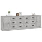 vidaXL Sideboards 3 Stk. Betongrau Holzwerkstoff vidaXL Sideboards 3 Stk. Betongrau Holzwerkstoff