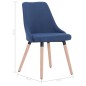 Esszimmerstühle 2 Stk. Blau Stoff Esszimmerstühle 2 Stk. Blau Stoff
