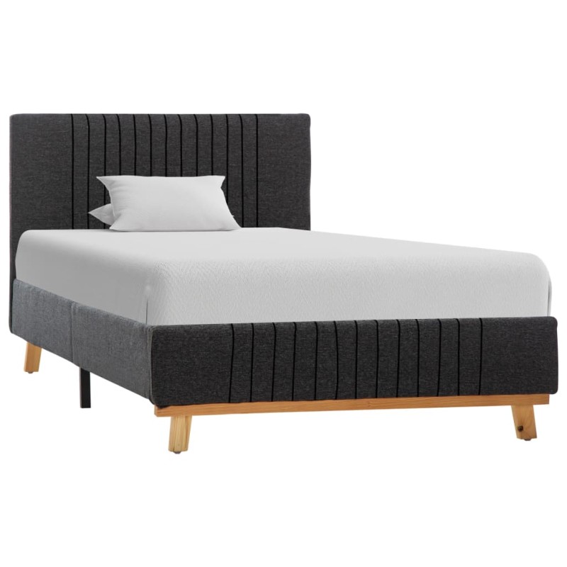 Bettgestell Dunkelgrau Stoff 90×200 cm Bettgestell Dunkelgrau Stoff 90×200 cm