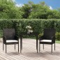 vidaXL 3-tlg. Garten-Essgruppe mit Kissen Schwarz Poly Rattan vidaXL 3-tlg. Garten-Essgruppe mit Kissen Schwarz Poly Rattan
