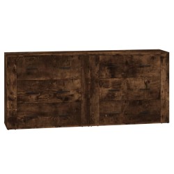 vidaXL Sideboards 2 Stk. Räuchereiche Holzwerkstoff