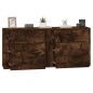 vidaXL Sideboards 2 Stk. Räuchereiche Holzwerkstoff vidaXL Sideboards 2 Stk. Räuchereiche Holzwerkstoff