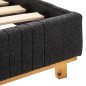 Bettgestell Dunkelgrau Stoff 90×200 cm Bettgestell Dunkelgrau Stoff 90×200 cm