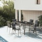 vidaXL 7-tlg. Garten-Essgruppe mit Kissen Grau Poly Rattan vidaXL 7-tlg. Garten-Essgruppe mit Kissen Grau Poly Rattan