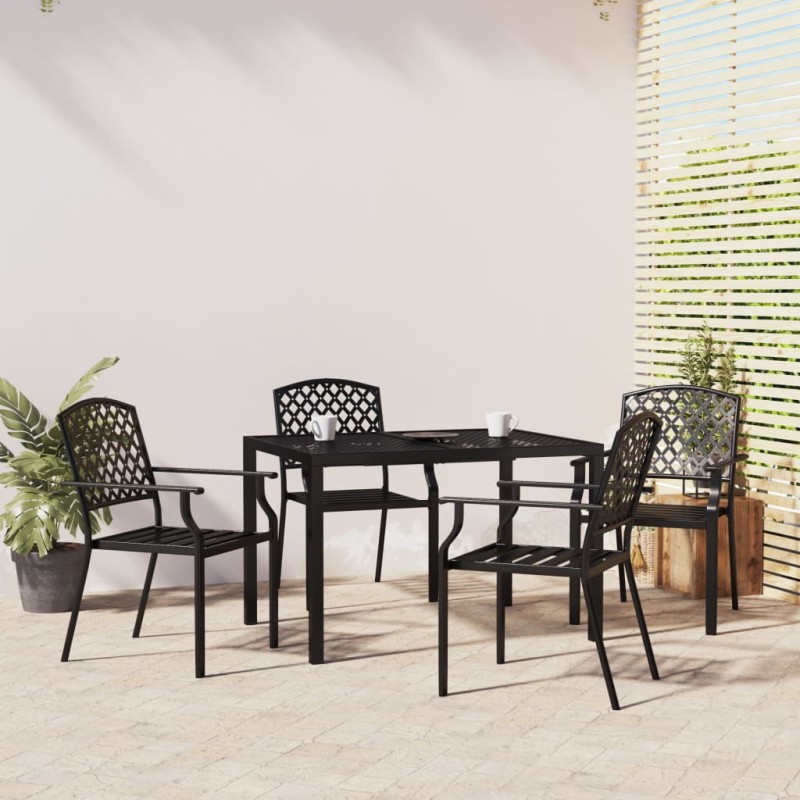 vidaXL 5-tlg. Garten-Essgruppe Anthrazit Stahl vidaXL 5-tlg. Garten-Essgruppe Anthrazit Stahl