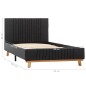 Bettgestell Dunkelgrau Stoff 90×200 cm Bettgestell Dunkelgrau Stoff 90×200 cm