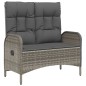 vidaXL 3-tlg. Garten-Essgruppe mit Kissen Grau Poly Rattan vidaXL 3-tlg. Garten-Essgruppe mit Kissen Grau Poly Rattan