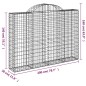 vidaXL Gabionen mit Hochbogen 9 Stk. 200x30x140/160cm Verzinktes Eisen vidaXL Gabionen mit Hochbogen 9 Stk. 200x30x140/160cm Verzinktes Eisen