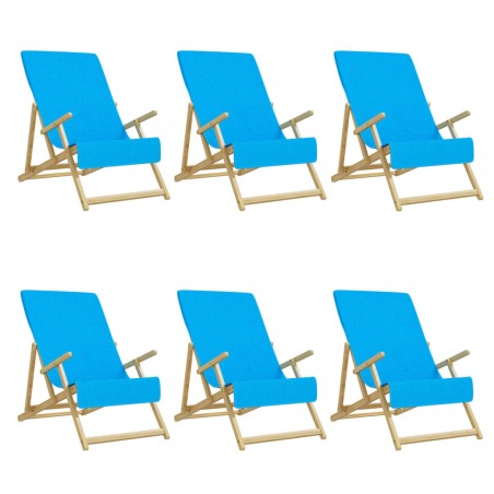 vidaXL Strandtücher 6 Stk. Türkis 60x135 cm Stoff 400 GSM
