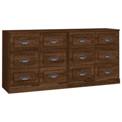 vidaXL Sideboards 2 Stk. Braun Eichen-Optik Holzwerkstoff