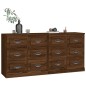 vidaXL Sideboards 2 Stk. Braun Eichen-Optik Holzwerkstoff vidaXL Sideboards 2 Stk. Braun Eichen-Optik Holzwerkstoff