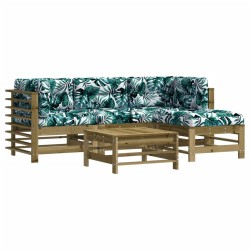 vidaXL 5-tlg. Garten-Lounge-Set mit Kissen Imprägniertes Kiefernholz