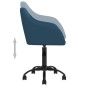 Esszimmerstühle 2 Stk. Drehbar Blau Samt Esszimmerstühle 2 Stk. Drehbar Blau Samt