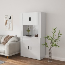 vidaXL Highboard Hochglanz-Weiß Holzwerkstoff
