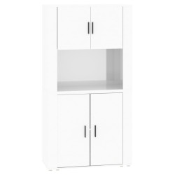 vidaXL Highboard Hochglanz-Weiß Holzwerkstoff