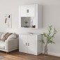 vidaXL Highboard Hochglanz-Weiß Holzwerkstoff vidaXL Highboard Hochglanz-Weiß Holzwerkstoff