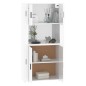 vidaXL Highboard Hochglanz-Weiß Holzwerkstoff vidaXL Highboard Hochglanz-Weiß Holzwerkstoff