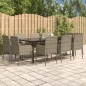vidaXL 11-tlg. Garten-Essgruppe mit Kissen Schwarz & Grau Poly Rattan vidaXL 11-tlg. Garten-Essgruppe mit Kissen Schwarz & Grau Poly Rattan