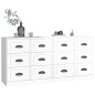 vidaXL Sideboards 2 Stk. Hochglanz-Weiß Holzwerkstoff vidaXL Sideboards 2 Stk. Hochglanz-Weiß Holzwerkstoff