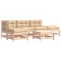 vidaXL 6-tlg. Garten-Lounge-Set mit Kissen Massivholz vidaXL 6-tlg. Garten-Lounge-Set mit Kissen Massivholz