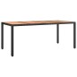 vidaXL 7-tlg. Garten-Essgruppe Schwarz Poly Rattan & Massivholz Akazie vidaXL 7-tlg. Garten-Essgruppe Schwarz Poly Rattan & Massivholz Akazie