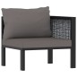 3-Sitzer-Sofa mit Auflage Anthrazit Poly Rattan 3-Sitzer-Sofa mit Auflage Anthrazit Poly Rattan