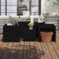vidaXL 4-tlg. Gartenbox-Set Schwarz Massivholz Kiefer vidaXL 4-tlg. Gartenbox-Set Schwarz Massivholz Kiefer