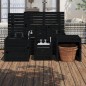 vidaXL 4-tlg. Gartenbox-Set Schwarz Massivholz Kiefer vidaXL 4-tlg. Gartenbox-Set Schwarz Massivholz Kiefer