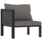 3-Sitzer-Sofa mit Auflage Anthrazit Poly Rattan 3-Sitzer-Sofa mit Auflage Anthrazit Poly Rattan