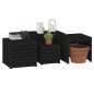 vidaXL 4-tlg. Gartenbox-Set Schwarz Massivholz Kiefer vidaXL 4-tlg. Gartenbox-Set Schwarz Massivholz Kiefer