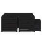 vidaXL 4-tlg. Gartenbox-Set Schwarz Massivholz Kiefer vidaXL 4-tlg. Gartenbox-Set Schwarz Massivholz Kiefer