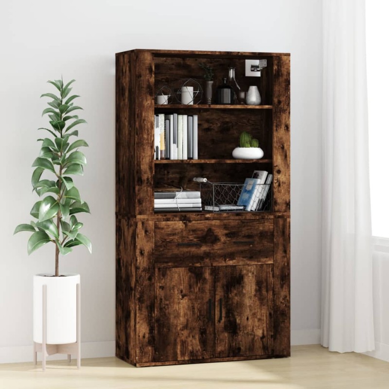 vidaXL Highboard Räuchereiche Holzwerkstoff vidaXL Highboard Räuchereiche Holzwerkstoff